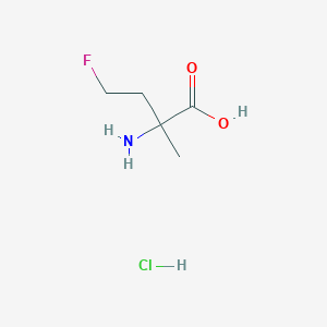 molecular formula C5H11ClFNO2 B2382899 盐酸2-氨基-4-氟-2-甲基丁酸 CAS No. 664990-44-7