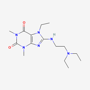 molecular formula C15H26N6O2 B2382908 8-((2-(二乙氨基)乙基)氨基)-7-乙基-1,3-二甲基-1H-嘌呤-2,6(3H,7H)-二酮 CAS No. 505080-56-8