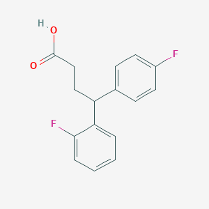 molecular formula C16H14F2O2 B238293 4-(2-Fluorophenyl)-4-(4-fluorophenyl)butanoic acid CAS No. 132712-53-9