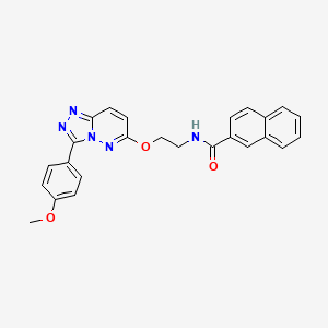 molecular formula C25H21N5O3 B2382938 N-(2-((3-(4-methoxyphenyl)-[1,2,4]triazolo[4,3-b]pyridazin-6-yl)oxy)ethyl)-2-naphthamide CAS No. 1021098-83-8