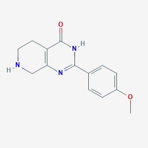 molecular formula C14H15N3O2 B2382940 2-(4-甲氧基苯基)-5,6,7,8-四氢吡啶并[3,4-d]嘧啶-4(1H)-酮 CAS No. 1706443-54-0