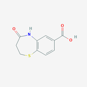 molecular formula C10H9NO3S B2382945 4-Oxo-2,3,4,5-tetrahydro-1,5-benzothiazepine-7-carboxylic acid CAS No. 790681-57-1