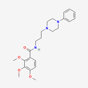molecular formula C23H31N3O4 B2382949 2,3,4-trimethoxy-N-[3-(4-phenylpiperazin-1-yl)propyl]benzamide CAS No. 1049396-13-5