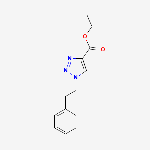 molecular formula C13H15N3O2 B2382955 ethyl 1-(2-phenylethyl)-1H-1,2,3-triazole-4-carboxylate CAS No. 1613457-99-0