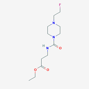 molecular formula C12H22FN3O3 B2382965 Ethyl 3-(4-(2-fluoroethyl)piperazine-1-carboxamido)propanoate CAS No. 2034517-55-8