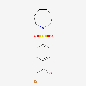 B2382980 1-[4-(Azepan-1-ylsulfonyl)phenyl]-2-bromoethanone CAS No. 852956-30-0