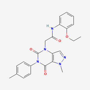 B2382983 N-(2-ethoxyphenyl)-2-(1-methyl-5,7-dioxo-6-(p-tolyl)-6,7-dihydro-1H-pyrazolo[4,3-d]pyrimidin-4(5H)-yl)acetamide CAS No. 892306-96-6