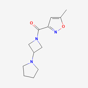 molecular formula C12H17N3O2 B2382984 (5-甲基异恶唑-3-基)(3-(吡咯烷-1-基)氮杂环丁-1-基)甲酮 CAS No. 2320444-31-1