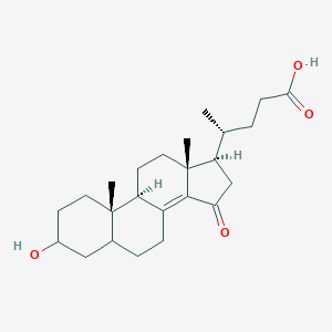 molecular formula C21H8F20O3S2 B238299 3-Hydroxy-15-keto-chol-8(14)-en-24-oic acid CAS No. 136320-56-4