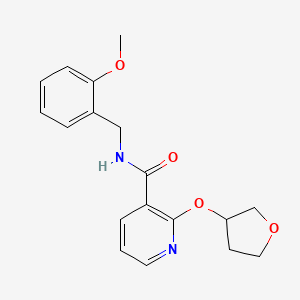 molecular formula C18H20N2O4 B2382992 N-(2-甲氧基苄基)-2-((四氢呋喃-3-基)氧基)烟酰胺 CAS No. 2034491-40-0