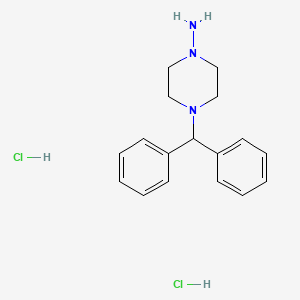 molecular formula C17H23Cl2N3 B2383002 4-(二苯甲基)哌嗪-1-胺二盐酸盐 CAS No. 1172327-56-8