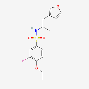 molecular formula C15H18FNO4S B2383018 4-乙氧基-3-氟-N-(1-(呋喃-3-基)丙烷-2-基)苯磺酰胺 CAS No. 1787914-84-4