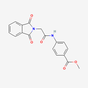molecular formula C18H14N2O5 B2383023 methyl 4-{[(1,3-dioxo-1,3-dihydro-2H-isoindol-2-yl)acetyl]amino}benzoate CAS No. 76491-87-7