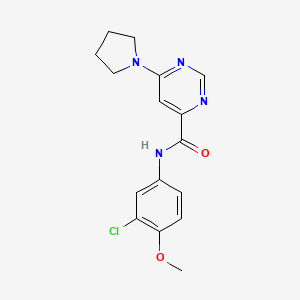 N-(3-chloro-4-methoxyphenyl)-6-(pyrrolidin-1-yl)pyrimidine-4-carboxamide