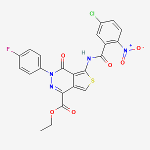 Ethyl 5-(5-chloro-2-nitrobenzamido)-3-(4-fluorophenyl)-4-oxo-3,4-dihydrothieno[3,4-d]pyridazine-1-carboxylate