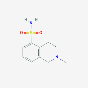 molecular formula C10H14N2O2S B2383037 2-Methyl-3,4-dihydro-1H-isoquinoline-5-sulfonamide CAS No. 2095411-24-6