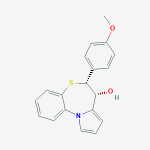 molecular formula C19H17NO2S B238305 6-(4-Methoxyphenyl)pyrrolo(2,1-d)(1,5)benzothiazepin-7(6H)-ol CAS No. 131403-79-7