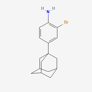 molecular formula C16H20BrN B2383050 4-(1-金刚烷基)-2-溴苯胺 CAS No. 1459-52-5