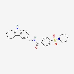 4-piperidin-1-ylsulfonyl-N-(6,7,8,9-tetrahydro-5H-carbazol-3-ylmethyl)benzamide