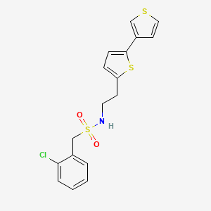 N-(2-([2,3'-bithiophen]-5-yl)ethyl)-1-(2-chlorophenyl)methanesulfonamide