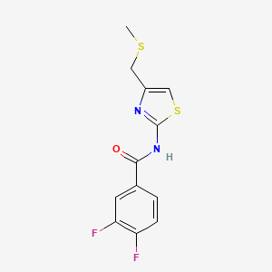 molecular formula C12H10F2N2OS2 B2383069 3,4-二氟-N-(4-((甲硫基)甲基)噻唑-2-基)苯甲酰胺 CAS No. 942009-60-1