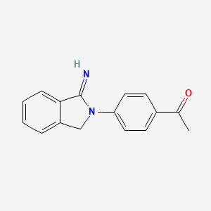1-[4-(3-imino-1H-isoindol-2-yl)phenyl]ethanone