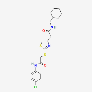 N-(4-chlorophenyl)-2-((4-(2-((cyclohexylmethyl)amino)-2-oxoethyl)thiazol-2-yl)thio)acetamide