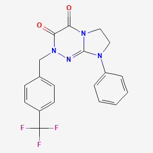 8-phenyl-2-(4-(trifluoromethyl)benzyl)-7,8-dihydroimidazo[2,1-c][1,2,4]triazine-3,4(2H,6H)-dione