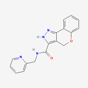 N-(pyridin-2-ylmethyl)-2,4-dihydrochromeno[4,3-c]pyrazole-3-carboxamide