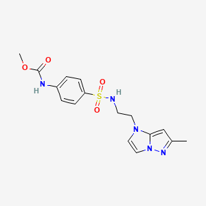 methyl (4-(N-(2-(6-methyl-1H-imidazo[1,2-b]pyrazol-1-yl)ethyl)sulfamoyl)phenyl)carbamate