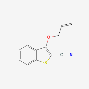 molecular formula C12H9NOS B2383102 3-(Allyloxy)-1-benzothiophene-2-carbonitrile CAS No. 303985-36-6