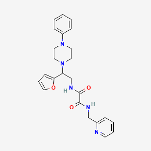 N1-(2-(furan-2-yl)-2-(4-phenylpiperazin-1-yl)ethyl)-N2-(pyridin-2-ylmethyl)oxalamide