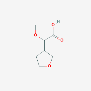 molecular formula C7H12O4 B2383118 2-Methoxy-2-(oxolan-3-yl)acetic acid CAS No. 1547513-00-7