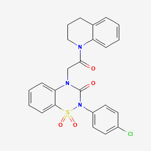 2-(4-chlorophenyl)-4-(2-(3,4-dihydroquinolin-1(2H)-yl)-2-oxoethyl)-2H-benzo[e][1,2,4]thiadiazin-3(4H)-one 1,1-dioxide