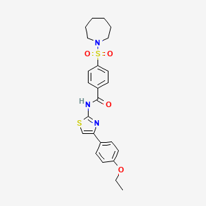 4-(azepan-1-ylsulfonyl)-N-(4-(4-ethoxyphenyl)thiazol-2-yl)benzamide
