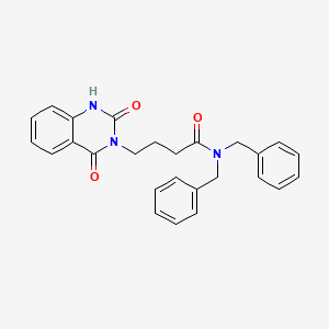 molecular formula C26H25N3O3 B2383141 N,N-dibenzyl-4-(2,4-dioxo-1H-quinazolin-3-yl)butanamide CAS No. 896375-99-8