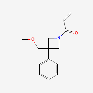 molecular formula C14H17NO2 B2383167 1-[3-(Methoxymethyl)-3-phenylazetidin-1-yl]prop-2-en-1-one CAS No. 2176843-61-9