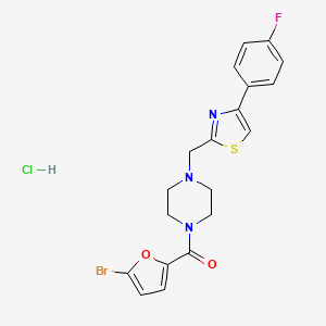 (5-Bromofuran-2-yl)(4-((4-(4-fluorophenyl)thiazol-2-yl)methyl)piperazin-1-yl)methanone hydrochloride
