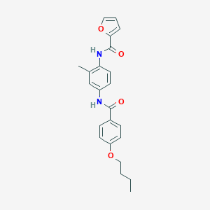 molecular formula C23H24N2O4 B238322 N-{4-[(4-butoxybenzoyl)amino]-2-methylphenyl}-2-furamide 