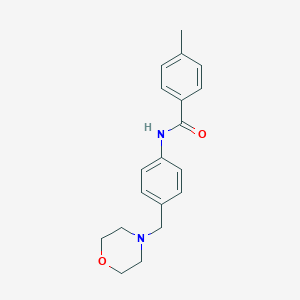 molecular formula C19H22N2O2 B238323 4-methyl-N-[4-(morpholin-4-ylmethyl)phenyl]benzamide 