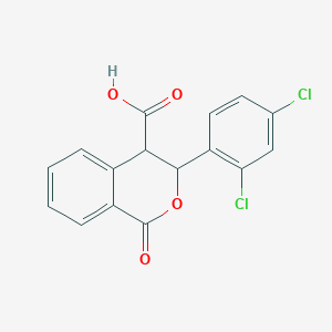 molecular formula C16H10Cl2O4 B2383245 3-(2,4-dichlorophenyl)-1-oxo-3,4-dihydro-1H-isochromene-4-carboxylic acid CAS No. 400751-70-4