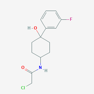 molecular formula C14H17ClFNO2 B2383246 2-Chloro-N-[4-(3-fluorophenyl)-4-hydroxycyclohexyl]acetamide CAS No. 2411267-70-2