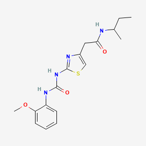 molecular formula C17H22N4O3S B2383251 N-(sec-butyl)-2-(2-(3-(2-methoxyphenyl)ureido)thiazol-4-yl)acetamide CAS No. 923244-61-5