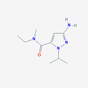 molecular formula C10H18N4O B2383262 3-Amino-N-ethyl-1-isopropyl-n-methyl-1H-pyrazole-5-carboxamide CAS No. 2101198-22-3