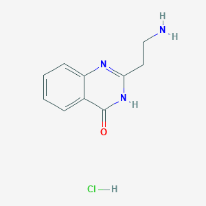 molecular formula C10H12ClN3O B2383270 2-(2-aminoethyl)quinazolin-4(3H)-one hydrochloride CAS No. 1185298-40-1; 437998-07-7