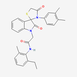 molecular formula C29H29N3O3S B2383309 2-(3'-(3,4-dimethylphenyl)-2,4'-dioxospiro[indoline-3,2'-thiazolidin]-1-yl)-N-(2-ethyl-6-methylphenyl)acetamide CAS No. 894558-35-1