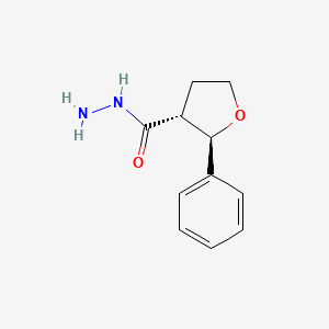 molecular formula C11H14N2O2 B2383332 (2R,3R)-2-苯基氧杂环己烷-3-碳酰肼 CAS No. 1807912-18-0