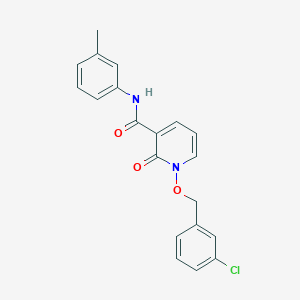 molecular formula C20H17ClN2O3 B2383334 1-((3-chlorobenzyl)oxy)-2-oxo-N-(m-tolyl)-1,2-dihydropyridine-3-carboxamide CAS No. 847464-24-8