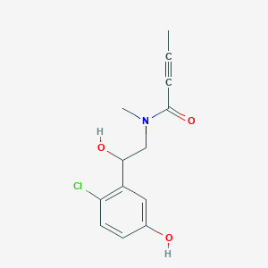 molecular formula C13H14ClNO3 B2383345 N-[2-(2-Chloro-5-hydroxyphenyl)-2-hydroxyethyl]-N-methylbut-2-ynamide CAS No. 2411252-46-3