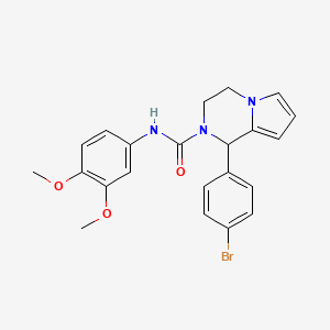 molecular formula C22H22BrN3O3 B2383354 1-(4-bromophenyl)-N-(3,4-dimethoxyphenyl)-3,4-dihydropyrrolo[1,2-a]pyrazine-2(1H)-carboxamide CAS No. 900001-82-3